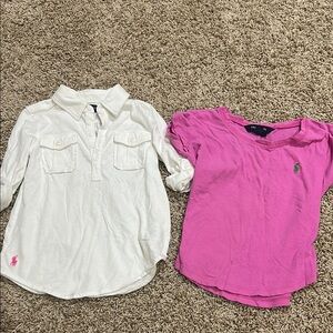 Polo by Ralph Lauren Kids White and Pink Shirts